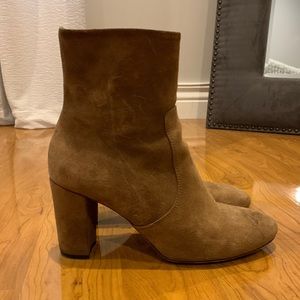 ROUJE-Suede heeled boots with zipper❤️